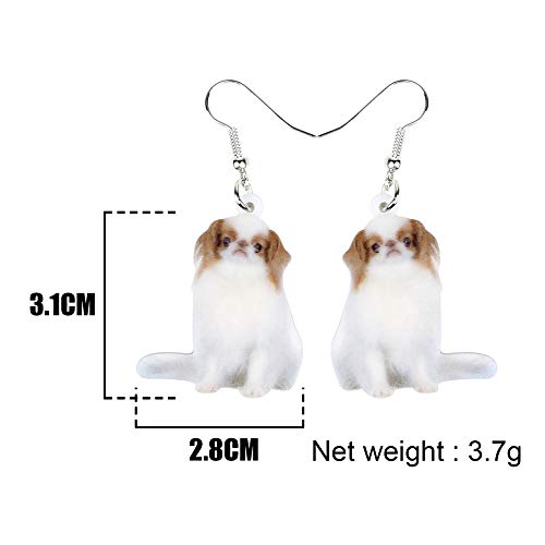 WANGGW Pendientes Colgantes Extravagantes Pendientes De Acrílico para Perros con Barbilla Joyas De Animales De Dibujos Animados Grandes Y Largos para Pendientes De Mujeres Encantos para Niñas