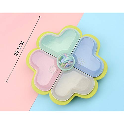 WANZSC Placa de Fruta de Rejilla Creativa de Paja de Trigo con Tapa Caja de Regalo de Boda Caja de Regalo de merienda Puede drenar Juego de Regalo de Placa de Fruta ZP12241446LL