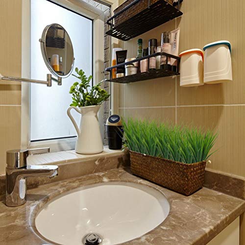 Warmter Plantas Artificiales al Aire Libre, Verde, plástico sintético, Hierba de Trigo, arbustos, Interior Exterior, Veranda, Oficina, Decoración de Boda, Planta Resistente a los Rayos UV