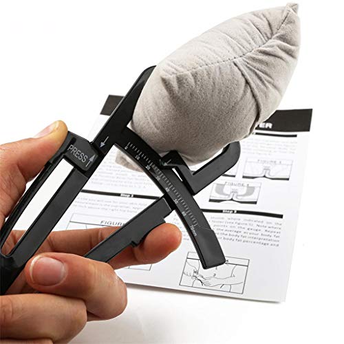 WARMWORD Medidor De Grasa, [2 En 1] Medidor De Grasa Corporal Calibrador con Cinta MéTrica Y Tablas De Grasa Fitnes, Analizador De Salud con MedicióN Precisa Y GrabacióN