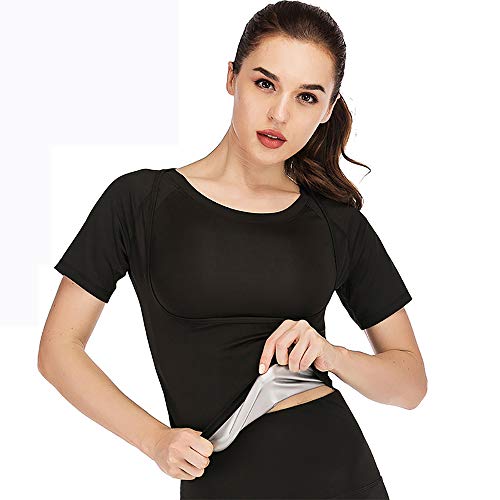 WBTY - Traje de sauna, para mujer, adelgazamiento, sauna, pantalones largos + chaleco + camisetas de manga corta, moldeadores corporales, fitness y sauna