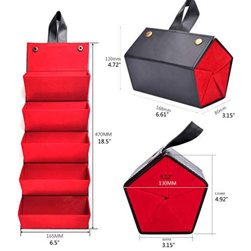 WE-WHLL, 5 Ranuras, Soporte de Cuero Plegable para Gafas, Gafas de Sol, Gafas, Estuche Organizador de Viaje, contenedor Colgante múltiple