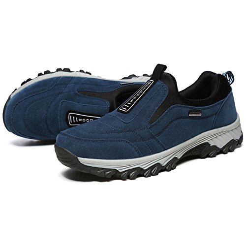 Wealsex Zapatos De Senderismo Antideslizantes para Hombre Zapatos para Caminar Al Aire Libre Sin Cordones Zapatos Casuales 39-45