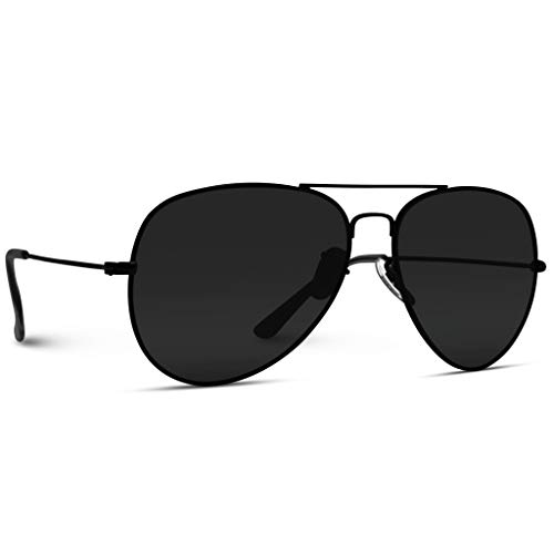 WearMe Pro - Gafas de sol de estilo aviador o piloto, polarizadas, con montura de metal