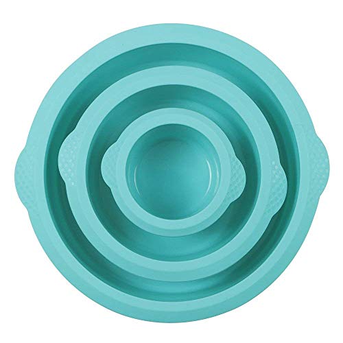 Webake Moldes de Silicona para Reposteria Molde de Silicona Triple en Formas Redondas Molde de Silicona para Tartas para Fiesta de Cumpleaños Aniversario de Boda