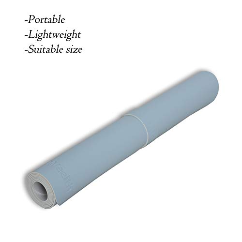 Weelth - Alfombrilla de Ratón 600x350mm, Estera de escritorio Antideslizante e Impermeable Cuero PU, Alfombrilla de escritorio de oficina, Doble cara