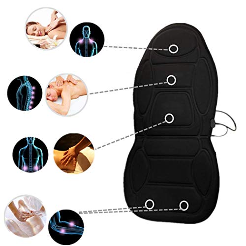 WEIZI Alfombrilla de Masaje con Almohadilla térmica para el Coche para Todo el Cuerpo Colchoneta de Masaje Plegable para Silla Shiatsu masajeador de Espalda Apto para Suministros de automóviles Si