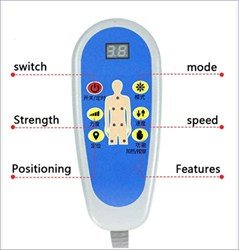 WEIZI Colchón de Masaje de Cuerpo Completo colchoneta de Masaje Shiatsu multifunción con colchoneta de Masaje eléctrica de Calor para Manta de cojín de Silla para calmar el Cuerpo