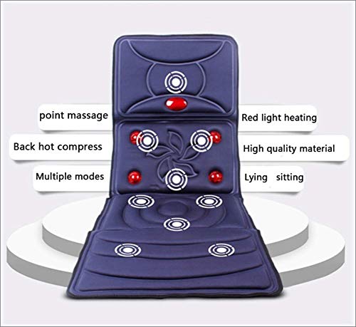 WEIZI Colchón de Masaje de Cuerpo Completo colchoneta de Masaje Shiatsu multifunción con colchoneta de Masaje eléctrica de Calor para Manta de cojín de Silla para calmar el Cuerpo