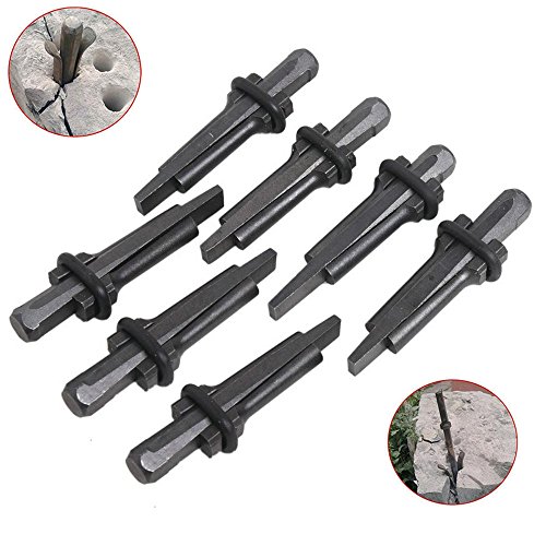 welinks 7pcs alta dureza acero 9/16 "enchufe cuña cuñas de plumas de y hormigón mármol granito Rock piedra divisor corte herramienta de mano 14 mm