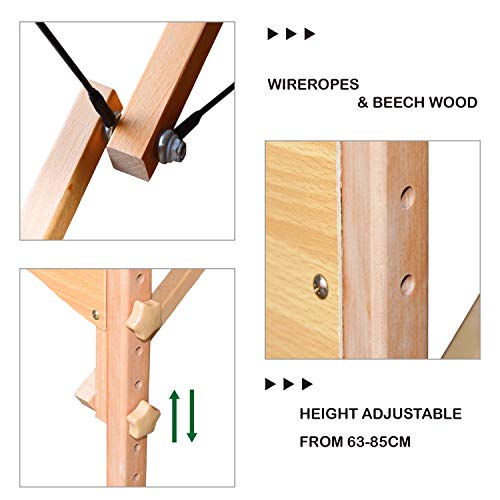 Wellhome Mesa de Masaje de 2 Secciones Madera Camilla Cama Portatil Plegable Ligera Camillas Masajes de Profesional Altura Ajustable Reiki con Reposacabezas, Apoyabrazos, Bolsa de transporte (Azul)