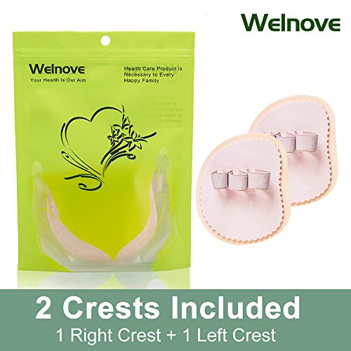 Welnove Corrector Dedos Plantillas de Los Pies, Separador Dedos Pies, Protector Plantar del Callo para Alivio Juanetes, Martillo, Dedo Garra, 2 uds 3 Agujeros Metatarso Almohadilla Pies