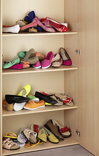 Wenko 420613900 Zapatos Soporte para bailarinas, Gris, Conjunto de 3, 9 x 9.5 x 26.5 cm