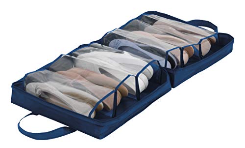 WENKO DIE BESSERE IDEE Bolsa para Zapatos, Azul, Mittel