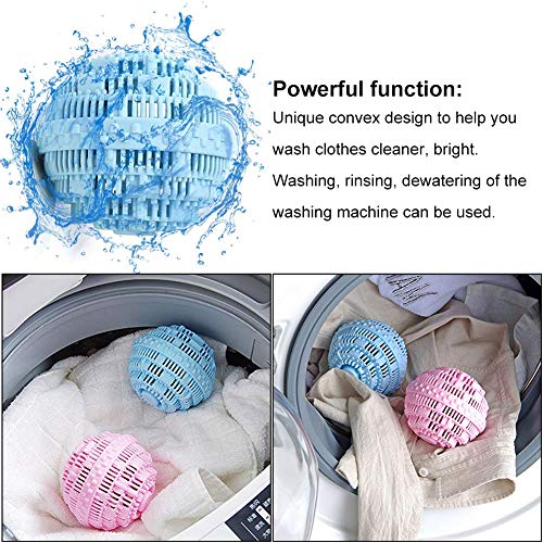 WENTS Bola De Lavandería Mineral Natural Reutilizables Lavado de Ropa Suavizante Evitar el Anudado Descontaminación Detergente de Lavandería Gratuito - hasta 1000 de Lavado