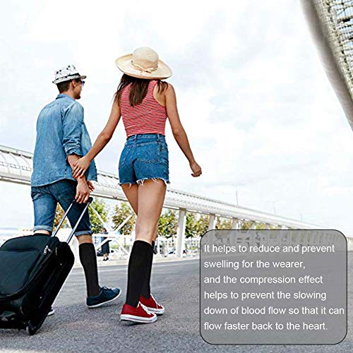 WENTS Calcetines de Compresión 4 Pares Medias para Hombres Las Mejores Medias para Correr, Médico, Atlético, Edema, Diabético, Varices, Viajes, Embarazo, Férulas