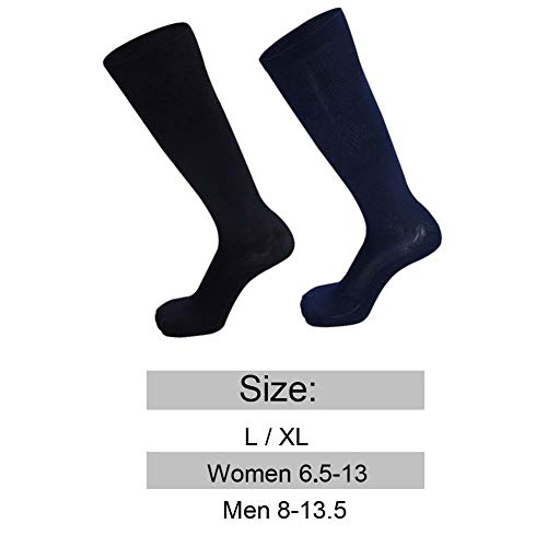 WENTS Calcetines de Compresión 4 Pares Medias para Hombres Las Mejores Medias para Correr, Médico, Atlético, Edema, Diabético, Varices, Viajes, Embarazo, Férulas