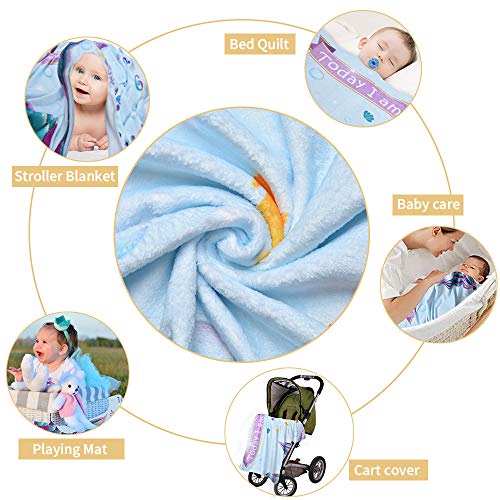 WERNNSAI Manta de Hito Bebé - Lana Telón de Fondo de la Fotografía Prop para Niñas Recién Nacido Bebé Baby Shower Regalo de Cumpleaños Sirena Mantas Semanales Mensuales, 150 x 100cm