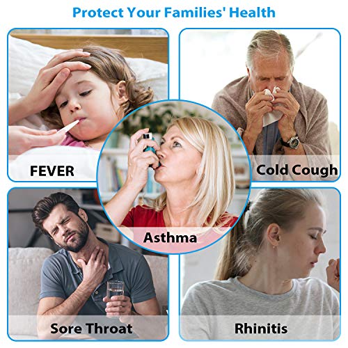 Wesimplelife Inhalador Nebulizador con Tecnología de Compresor de aire Eléctrico Nebulizador Inhalación Compresor Kit con Copa Liquida, Ducha Nasal, Boquilla y 2 Máscaras para Niños y Adultos