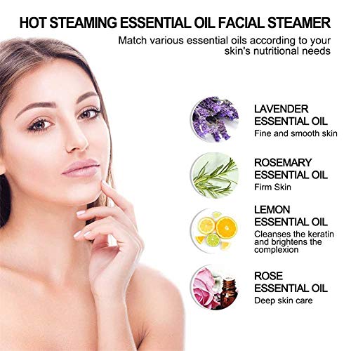 WFWPY Sauna Facial Limpieza Facial salón Máquina de Vapor de Belleza Vaporizador Facial Ozono,Vapor La Máquina pulverizadora iónico Limpieza Profunda de los Poros