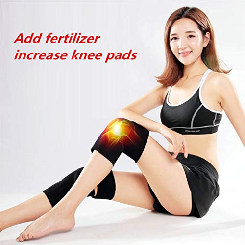 WGE 1 Par De Turmalina Autocalentable Grande Rodilleras De Calefacción Magnéticas Rodilleras De Carbón De Bambú, Terapia para Aliviar El Dolor De Rodilla O Frío