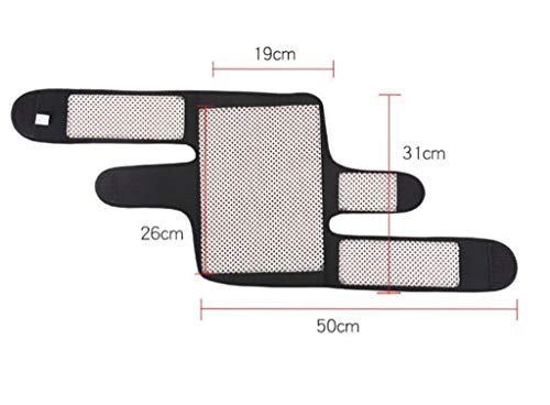 WGE 1 Par De Turmalina Autocalentable Grande Rodilleras De Calefacción Magnéticas Rodilleras De Carbón De Bambú, Terapia para Aliviar El Dolor De Rodilla O Frío