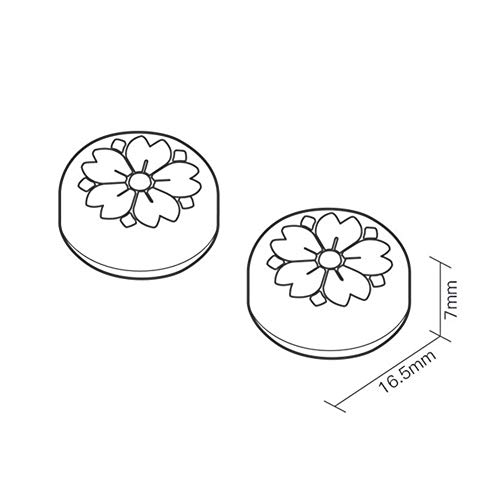 whelsara Sakuras Flower Thumb Grip Caps, 4PCS Silicona Sweet Flowers Cover Joystick Stick Controladores Tapa de botón para Nintendo Switch NS Joy con/Switch Lite Controller