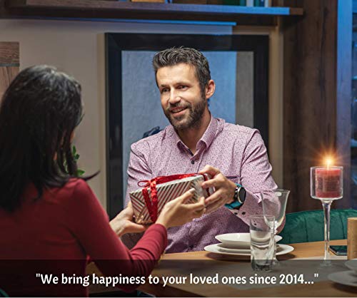 Whisky Piedras Set de Regalo y 2 Vasos de Whisky - Sea Diferente a la Hora de Elegir un Regalo - Reutilizables Cubitos de Hielo - 8 Whisky Rocks de Granito - Amerigo Whiskey Stones Gift Set