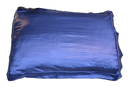 White Lotus Anti Aging - Funda de almohada de seda antienvejecimiento - Individual, azul pour - Imprescindible para un sueño reparador - Prevención de las arrugas y la caída del cabello - 100 % seda - dura 1 año