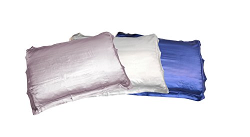 White Lotus Anti Aging - Funda de almohada de seda antienvejecimiento - Individual, azul pour - Imprescindible para un sueño reparador - Prevención de las arrugas y la caída del cabello - 100 % seda - dura 1 año