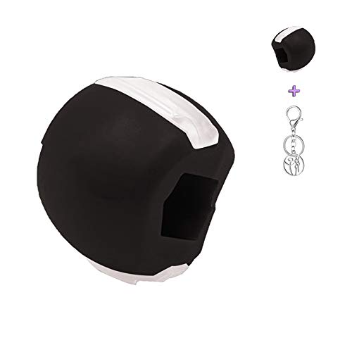 Whiteswan Jaw Trainer, Jawline Trainer, Pino de entrenamiento de tamaño jawzrsize, dispositivo para fortalecer y tonificar la mandíbula y el cuello, define su línea de mandíbula (1 pieza/negro)