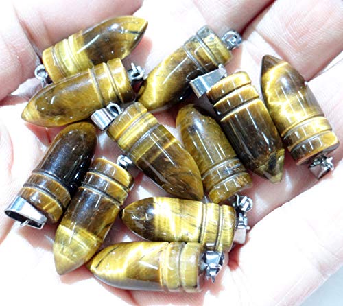 who-care Wholesale 24 piezas surtidos de piedra natural ónix péndulo colgantes para collares de fabricación de joyas, como se muestra en la imagen.