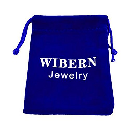 WIBERN - Pulsera de eslabones de acero inoxidable de alto pulido de 5 mm de ancho, 20 cm de ancho, 5 mm de ancho, color plateado