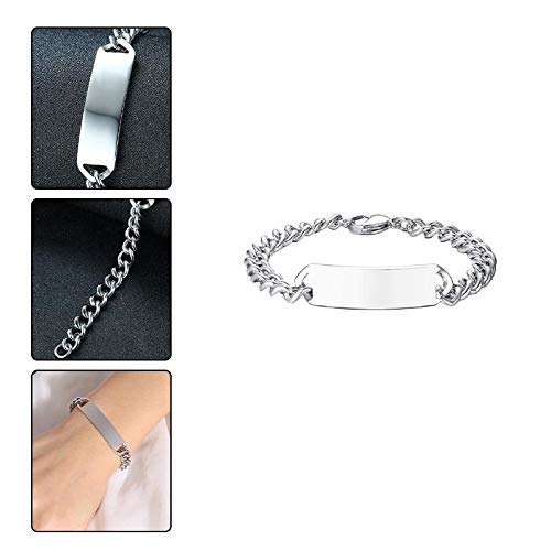 Wicemoon Accesorio de joyería de Moda Pulsera Vaquera de Acero doblado de Marca de Titanio para niñas Adolescentes Mujeres Estilo 1
