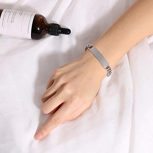 Wicemoon Accesorio de joyería de Moda Pulsera Vaquera de Acero doblado de Marca de Titanio para niñas Adolescentes Mujeres Estilo 1