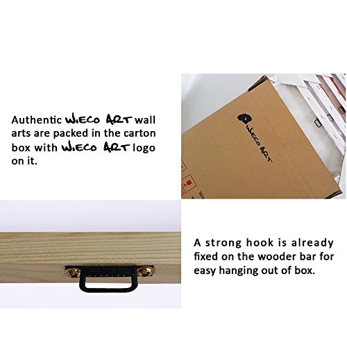 Wieco Art - Pinturas al óleo sobre lienzo para colgar, 2 unidades, 100 % pintadas a mano, diseño abstracto de bailarinas