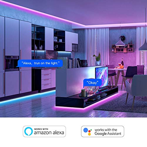 WiFi Tira LED 15M - Nobent 5050 SMD Luces LED Regulable Sync con Música, Tira LED RGB Inteligente Control Remoto por APP, Compatible con Alexa, Google Home para el Hogar, Fiesta, TV(solo 2.4G WiFi)