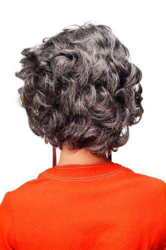 WIG ME UP- Peluca para mujeres rizos pelo rizado voluminoso negro y gris TYW60283-44
