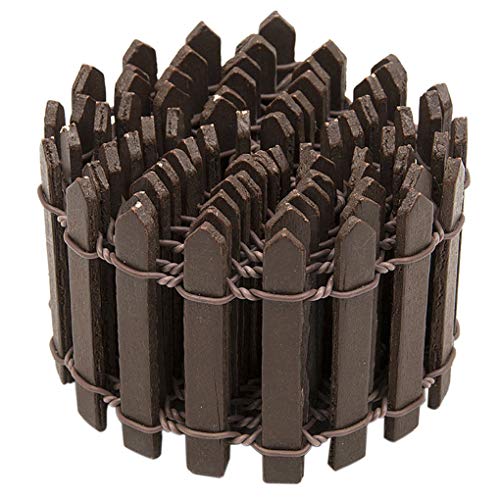 Wiivilik Cerca de Madera de la Planta en Maceta Paisaje en Miniatura de decoración Valla de Madera, Madera Paisaje terrario Mini Barrera Jardín Kit de Bricolaje