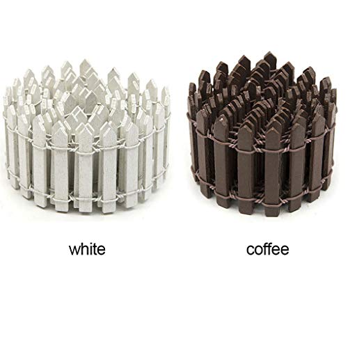 Wiivilik Cerca de Madera de la Planta en Maceta Paisaje en Miniatura de decoración Valla de Madera, Madera Paisaje terrario Mini Barrera Jardín Kit de Bricolaje