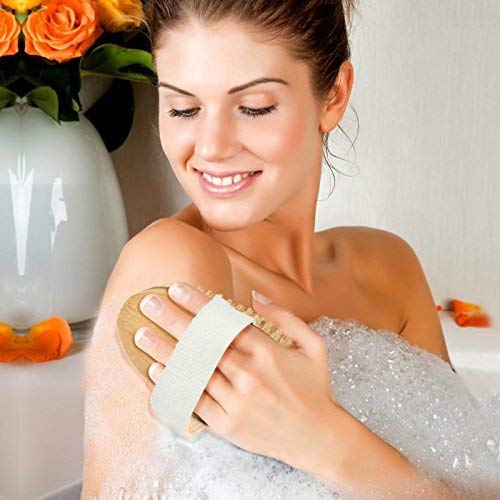 WIKEA Cepillo Espalda - Cepillo de ducha de mano, con mango largo, suave y cómodo, para masaje o exfoliación de piel seca (Versión actualizada)