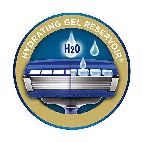 Wilkinson Sword Hydro 5 - Cargador de 8 cuchillas de afeitar masculinas de cinco hojas Wilkinson Hydro 5 con dosificador de gel para máxima hidratación.