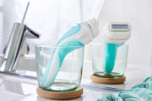 Wilkinson Sword Intuition Sensitive - Maquinilla de Afeitar de Mujer Recargable con Jabón Hidratante y 4 Hojas, Depilación Femenina, 1 Recambio