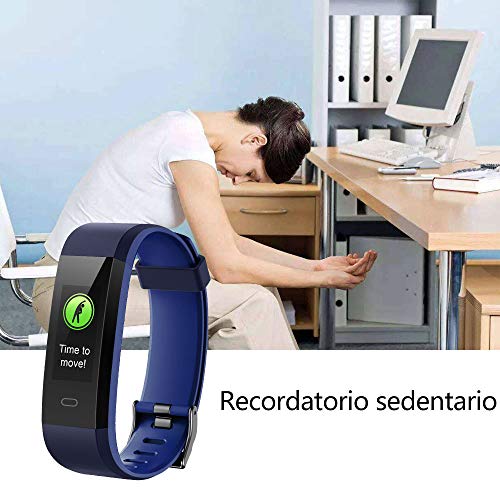 Willful Pulsera Actividad, Pulsera Actividad Inteligente Pantalla Color Reloj con Pulsómetro Impermeable IP68 Podómetro Pulsera Deportiva Reloj para Xiaomi Samsung Huawei Android iPhone iOS Teléfono