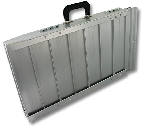 WilTec Rampa Silla Ruedas Plegable 183cm 270kg Aluminio portátil Minusválidos Acceso Sin barreras Plana