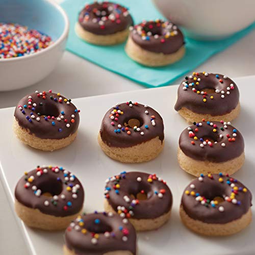 Wilton Molde para Mini donas con 12 cavidades, Acero, Negro, Centimeters