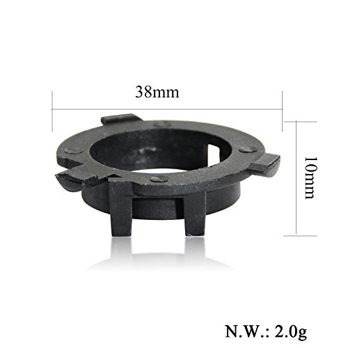 Win Power H7 LED Base de la bombilla Clips Adaptador Poseedor Apoyo Enchufe Accesorios de conversión de zócalo de lámpara LED, 2 Piezas