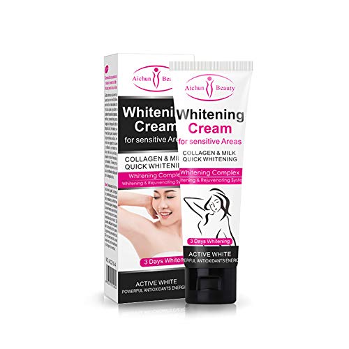 WINBST Crema blanqueadora para Las Axilas Naturales Crema blanqueadora Armpit Blanqueamiento de la Piel Oscura Cuerpo blanqueador para áreas sensibles