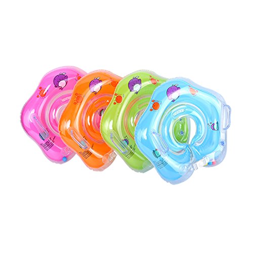 WinCret Flotador Cuello Bebe Ajustable Inflable Doble Airbag Flotador Cuello para 1-18 Meses Bebé