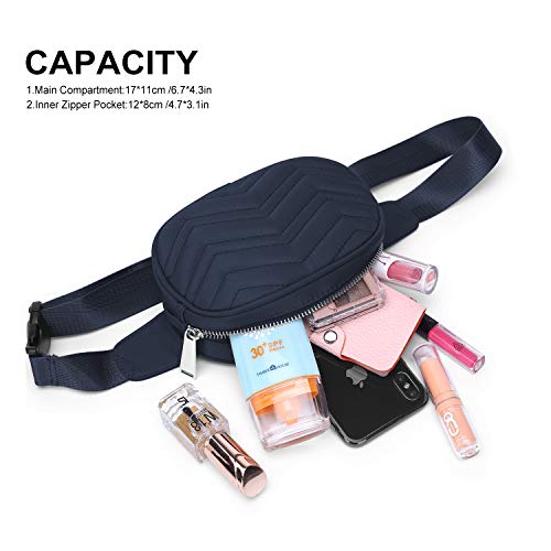 Wind Took Mini Riñonera Mujer Casual Riñonera Moda Bolsa de Mujer Riñonera Viaja,Desportiva Bolsa de Cintura de Teléfono Impermeable 17 x 4.5 x 11 cm